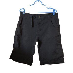 Prana Shorts Men's Medium Black Stretch Zion Shorts Performance Outdoor Hiking